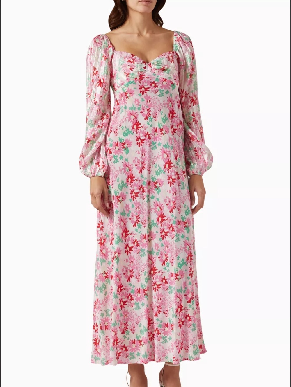 Rixo Gio Silk Midi Dress